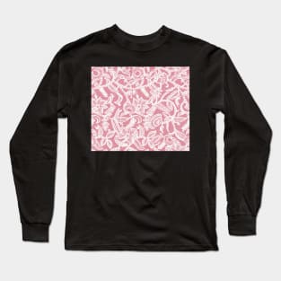 Vintage floral lace (pink) Long Sleeve T-Shirt